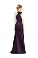Cheap Full Length One Shoulder Satin Bridesmaid Dress with Bow Shoulder Detail UK