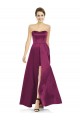 Cheap Full Length Strapless Long Satin Bridesmaid Dress with Sweetheart Neckline UK