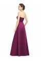Cheap Full Length Strapless Long Satin Bridesmaid Dress with Sweetheart Neckline UK