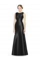 Cheap Full Length Mermaid Long Satin Bridesmaid Dress with Keyhole Back UK