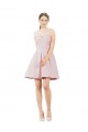 Cheap Short Knee Length Sweetheart Satin Cocktail Bridesmaid Dress UK