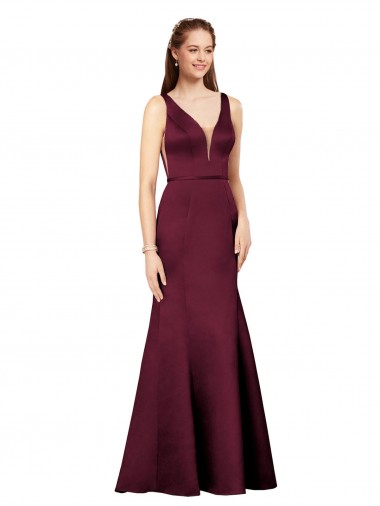 Cheap Sexy Formal Satin Bridesmaid Dress / Prom Dress with Side Cutouts UK