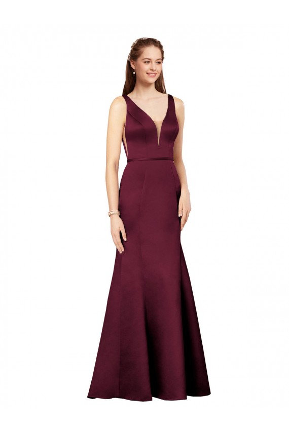 Cheap Sexy Formal Satin Bridesmaid Dress / Prom Dress with Side Cutouts UK