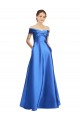 Cheap Sleeveless Off the Shoulder Ball Gown Formal Satin Bridesmaid Dress / Prom Dress UK