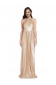Cheap Floor Length Halter Neck Sparkling Formal Sequin Bridesmaid Dress / Prom Dress with Pleats UK