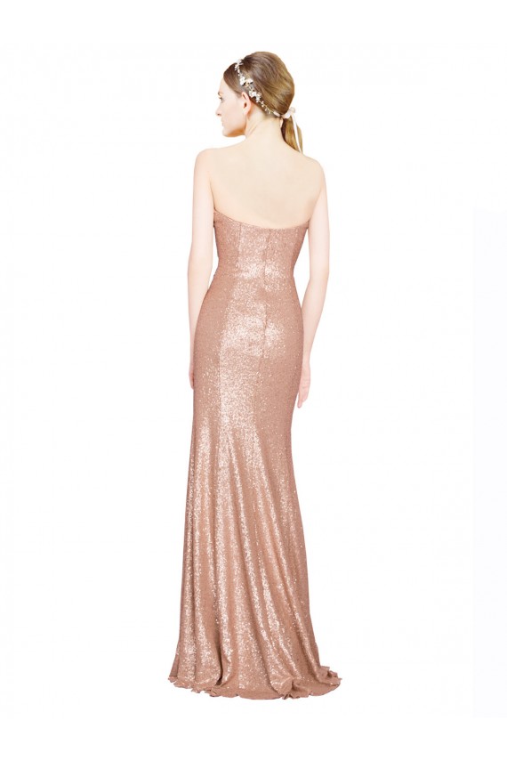 Cheap Sweetheart Full Length Long Formal Sequin Bridesmaid Dress / Prom Dress UK