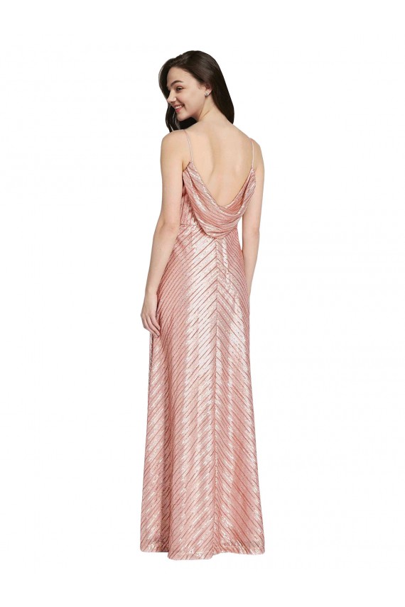 Cheap High Neck Low Back Sparkling Formal Sequin Bridesmaid Dress / Prom Dress UK