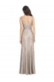 Cheap V-Neck Fully Sequin Formal Bridesmaid Dress / Prom Dress with V-Back and Front Slit UK