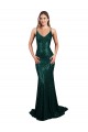 Cheap Fishtail Shaped V-Neck Open Back Long Formal Sequin Bridesmaid Dress / Prom Dress UK