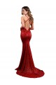 Cheap Low Back Mermaid V-Neck Long Formal Sequin Bridesmaid Dress / Prom Dress UK