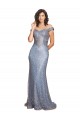 Cheap Off the Shoulder Sweetheart Neckline Formal Sequin Bridesmaid Dress / Prom Dress with Thigh High Slit UK