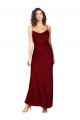 Cheap Cowl Neck Low Back Formal Silky Satin Bridesmaid Dress / Prom Dress with Thin Back Straps UK