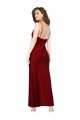 Cheap Cowl Neck Low Back Formal Silky Satin Bridesmaid Dress / Prom Dress with Thin Back Straps UK