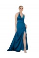 Cheap Halter Neck Formal Silky Satin Bridesmaid Dress / Prom Dress UK