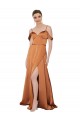 Cheap Formal Silky Satin Bridesmaid Dress / Prom Dress with Bustier Bodice UK