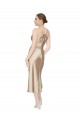 Cheap Empire Waist Formal Silky Satin Cocktail Midi Bridesmaid Dress / Prom Dress UK