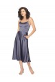 Cheap Midi Cocktail Length Silky Satin Bridesmaid Dress / Prom Dress with Open Tied Back & Pockets UK
