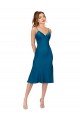 Cheap Midi Cocktail Length Silky Satin Bridesmaid Dress / Prom Dress UK