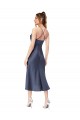 Cheap High Low Formal Silky Satin Cowl Neck Cocktail Midi Bridesmaid Dress / Prom Dress UK