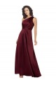 Cheap One Shoulder Formal Silky Satin Bridesmaid Dress / Prom Dress with Subtle Pleats UK