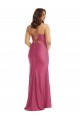 Cheap Cowl-Neck Open Tie-Back Formal Silky Satin Mermaid Bridesmaid Dress / Prom Dress with Frong Slit UK