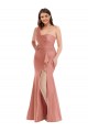 Cheap Cascade Ruffle One Shoulder Bustier Formal Silky Satin Mermaid Bridesmaid Dress / Prom Dress UK