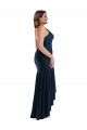 Cheap Pleated Wrap Ruffled High Low Formal Silky Satin Bridesmaid Dress / Prom Dress UK