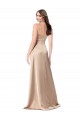Cheap Formal Silky Satin Bridesmaid Dress / Prom Dress with Draped Surplice Bodice UK