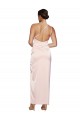 Cheap One Shoulder Full Length Long Silky Satin Bridesmaid Dress / Prom Dress with Thigh Split UK