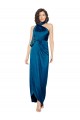 Cheap High Halter Neck Formal Silky Satin Bridesmaid Dress / Prom Dress with Sash Overlay and Side Split UK