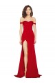 Cheap Off the Shoulder Sweetheart Bustier Style Formal Silky Satin Bridesmaid Dress / Prom Dress with Side Split UK