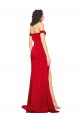 Cheap Off the Shoulder Sweetheart Bustier Style Formal Silky Satin Bridesmaid Dress / Prom Dress with Side Split UK