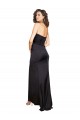 Cheap Full Length One Shoulder Ruffled Long Formal Silky Satin Bridesmaid Dress / Prom Dress with High Slit UK