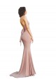 Cheap Deep V-Neck Mermaid Low Back Long Formal Spandex Bridesmaid Dress / Prom Dress UK