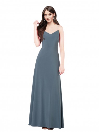 Cheap Classic Spandex Bridesmaid Dress / Prom Dress with Scoop Neckline UK