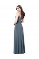 Cheap Classic Spandex Bridesmaid Dress / Prom Dress with Scoop Neckline UK