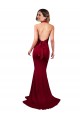 Cheap Halter Mermaid Plunge V-Neckline Open Back Bow Tie Formal Spandex Bridesmaid Dress / Prom Dress UK