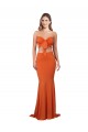 Cheap Strapless Bandeau Bodice Long Formal Spandex Bridesmaid Dress / Prom Dress UK