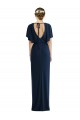 Cheap Open Back Short Sleeves Draped Tulip Skirt Maxi Spandex Bridesmaid Dress / Prom Dress UK