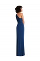 Cheap Grecian Inspired One Shoulder Twist Draped Maxi Spandex Bridesmaid Dress / Prom Dress UK