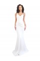 Cheap Fishtail Shape Spaghetti Straps Open Back Formal Crepe Bridesmaid Dress / Prom Dress with Ruffles UK