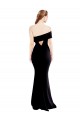 Cheap Asymmetrical Draped Off the Shoulder Banded Formal Crepe Bridesmaid Dress / Prom Dress UK
