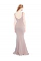 Cheap Sleeveless Scoop Neck Fully Lined Formal Crepe Bridesmaid Dress / Prom Dress UK