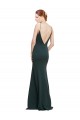 Cheap Deep V-Neck and Back Long Formal Crepe Bridesmaid Dress / Prom Dress UK