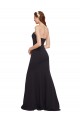 Cheap Strapless Bodycon Long Formal Crepe Bridesmaid Dress / Prom Dress with High Slit UK