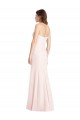 Cheap Strapless Crepe Trumpet Bridesmaid Dress / Prom Dress with Front Slit UK
