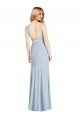 Cheap High Neck Backless Formal Crepe Trumpet Bridesmaid Dress UK