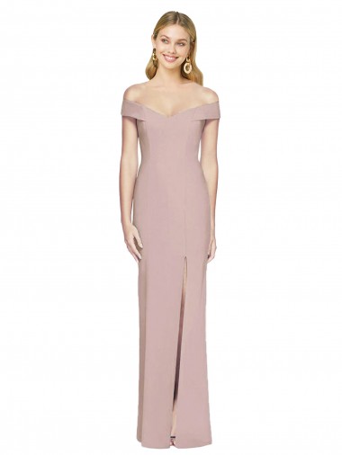 Cheap Off the Shoulder Criss Cross Back Trumpet Bridesmaid Dress / Prom Dress UK
