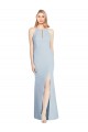 Cheap Full Length Sleeveless Halter Bridesmaid Dress / Prom Dress with Keyhole Back UK