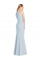 Cheap Full Length Sleeveless Halter Bridesmaid Dress / Prom Dress with Keyhole Back UK